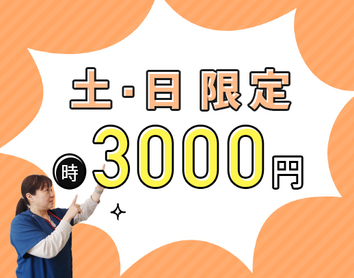 ＜時給3000円＞土日限定・夜1時間だけ！WワークOK
