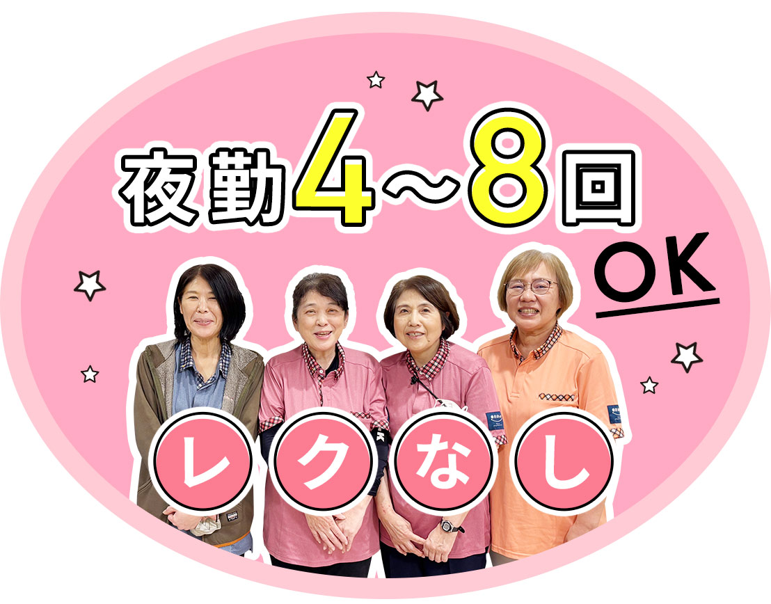 ＜レク・調理・送迎なし＞定員12名◎夜勤は2名体制