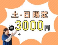 ＜時給3000円＞土日限定・夜1時間だけ！WワークOK